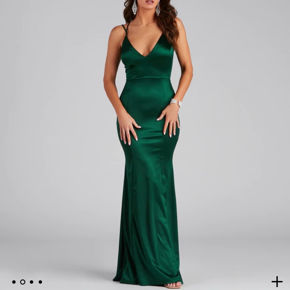 Heidi Formal Satin Lattice Dress